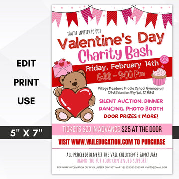 valentines charity dinner invite